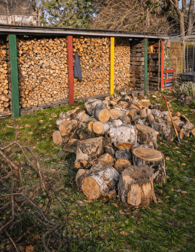 Holz bevor es gehackt wird durch Torsten Acht Gartenarbeiten